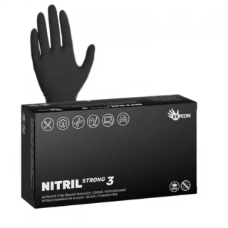 Nitrilové rukavice PREMIUM BLACK STRONG 5g nepudrované 100ks